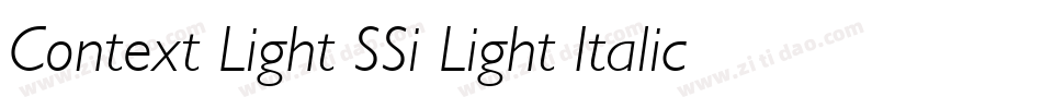 Context Light SSi Light Italic字体转换